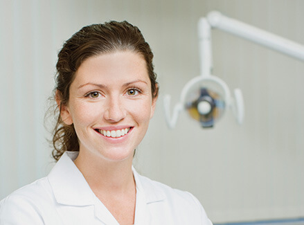 smiling dental staff member